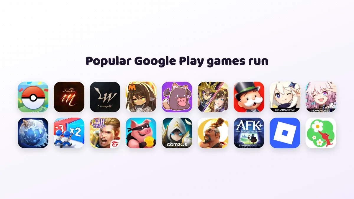 Mobile games Taiwan players love, all running on a cloud phone